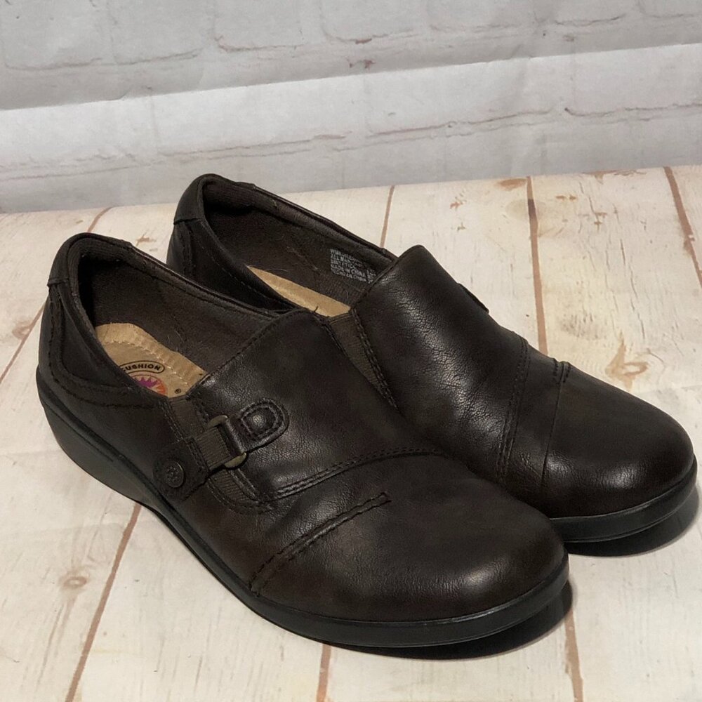 Earth Spirit Beni Loafer Slip On Women's USA 8 Brown Casual Comfort Shoes Buckle